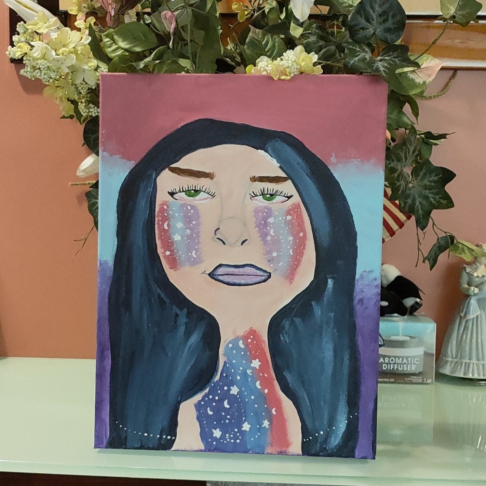 Original Art Painting "A Galaxy Girl"